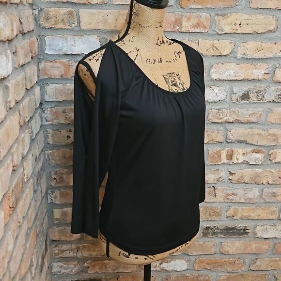 The Limited Women's black split sleeves top size Medium - Picture 1 of 10